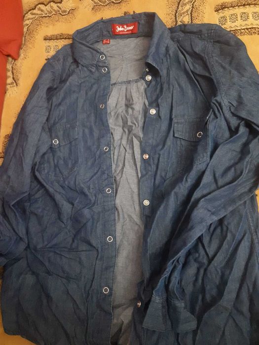 camasa jeans cu capse