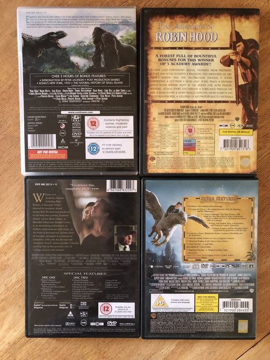 DVD video по 20 лв за 1 бр, по  2 диска в 1 пакет