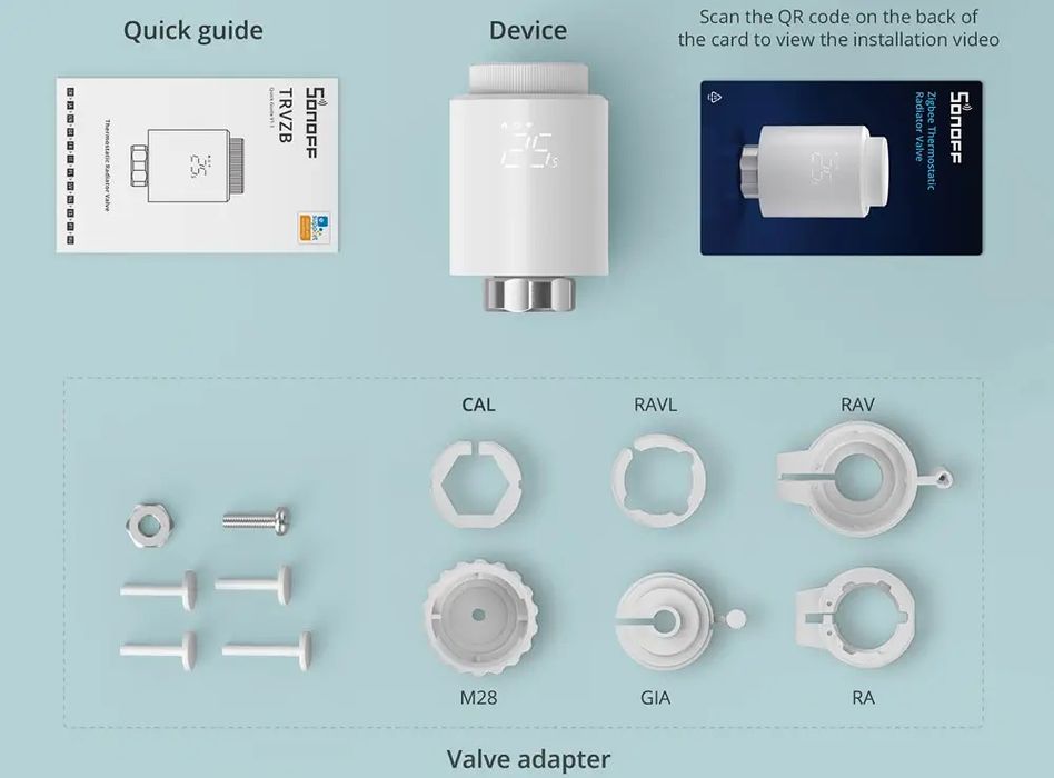 Sonoff trvzb смарт вентил термоглава + хъб