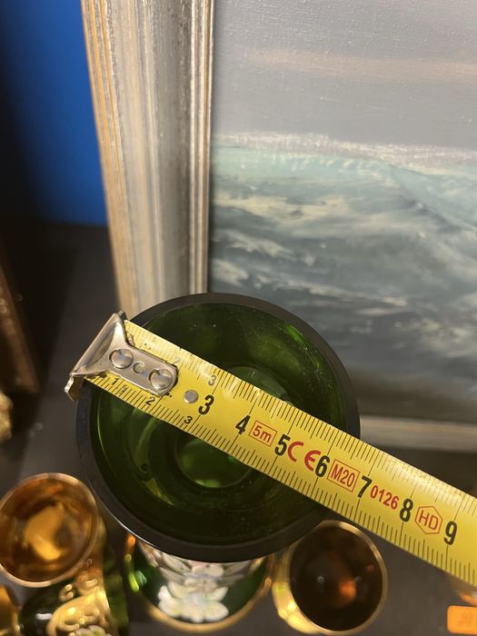 Колекционерска ваза с три чашки  Бохемия,Чехия