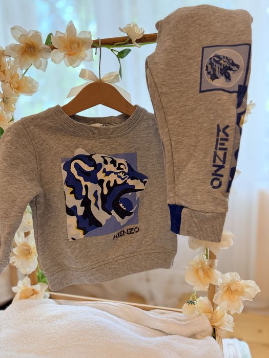 Детски спортен комплект KENZO – Сив, с тигър