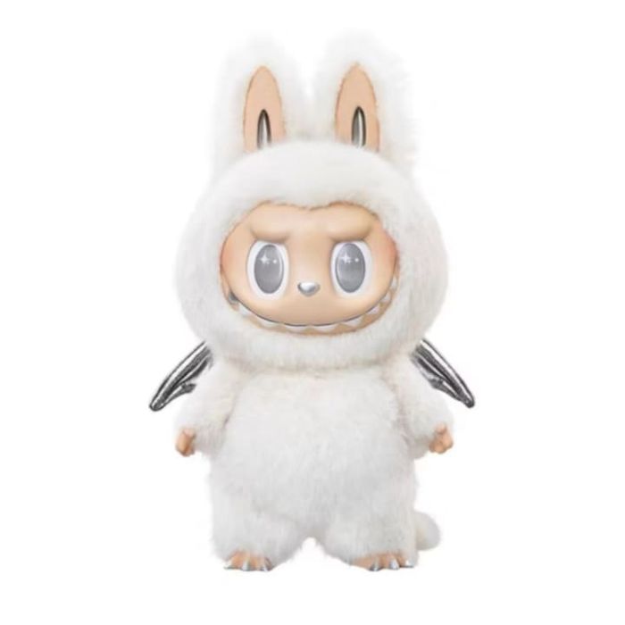 Голямо Лабубу Зимомо Labubu Zimomo бяло, кафяво, черно, сиво, Лилаво