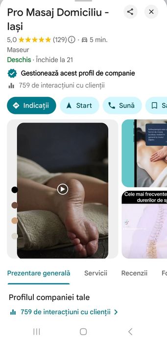 Pro Masaj Domiciliu - Iași
