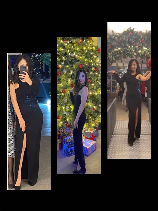 Черное платье хс