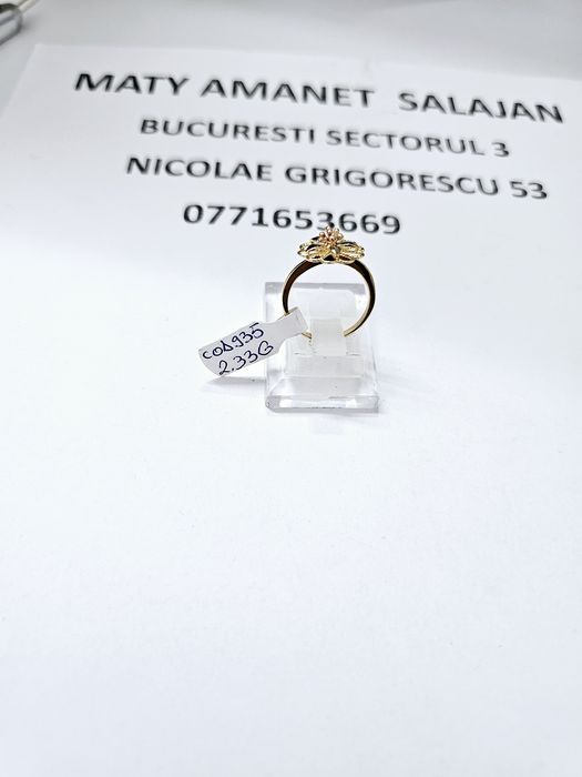 Vand inel dama din aur 14 k 2.33 g cod 935
