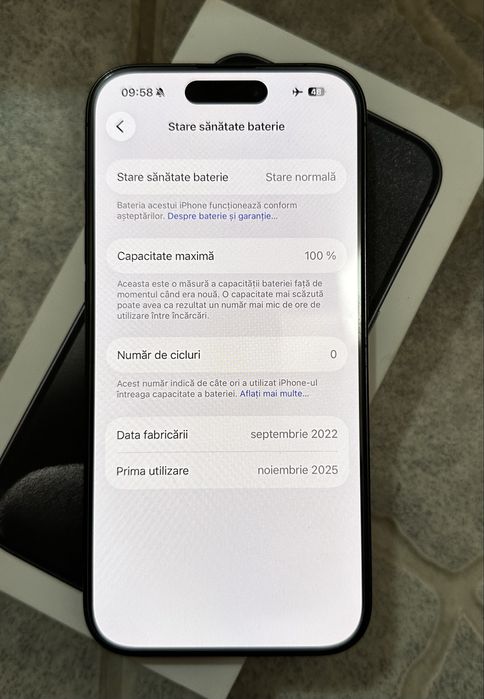 iPhone 15 Pro Bat 100%