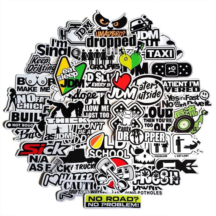 Наклейки яркие виниловые