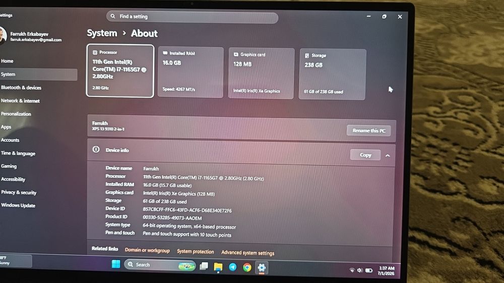 DELL XPS core i7