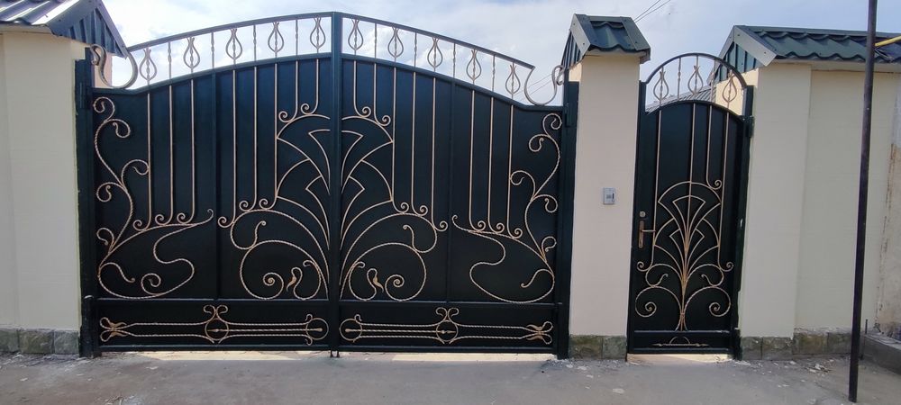 Покраска ворота перила
