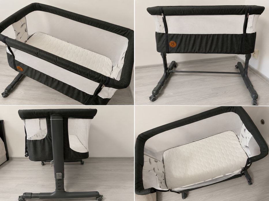 Patut co-sleeper Lionelo cu saltea - stare foarte buna