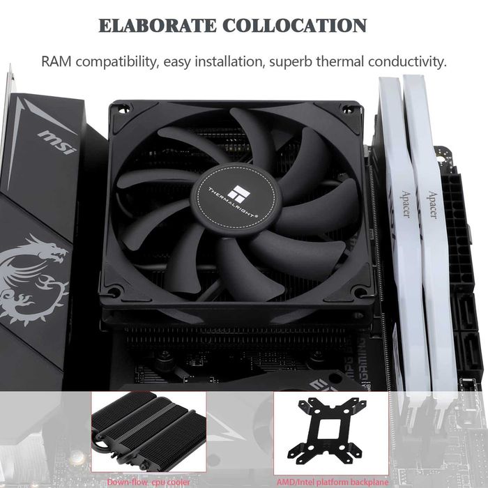 Cooler CPU Thermalright AXP90 X36 Profil Redus ITX PWM AGHP AMD Intel