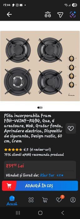 Plita incorporabila Fram