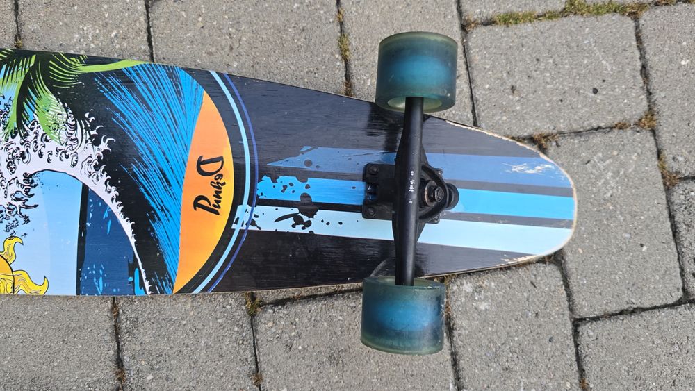 Longboard Yocaher Punked(40"), roți Speed Cruiser 70mm – stare bună de funcționare