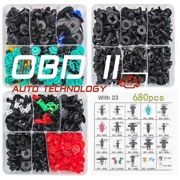 Ремонтен комплект крепежи и инструменти за автомобили 620 броя