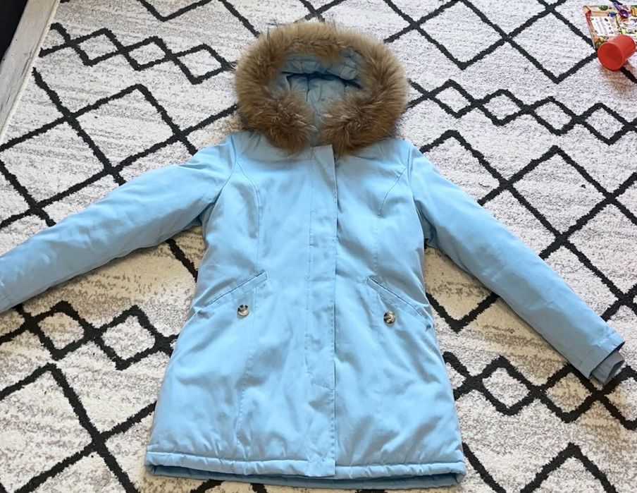 Geaca/parka Attentif Paris, blana naturala