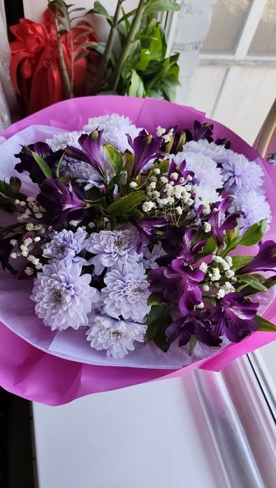 Цветы в букете свежие