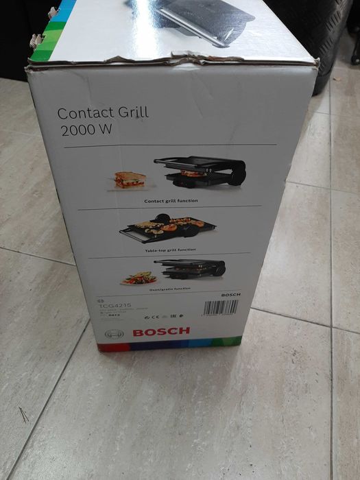 Електрическа скара- Грил 3 в 1 Bosch TCG4215, 2000 W, Нов