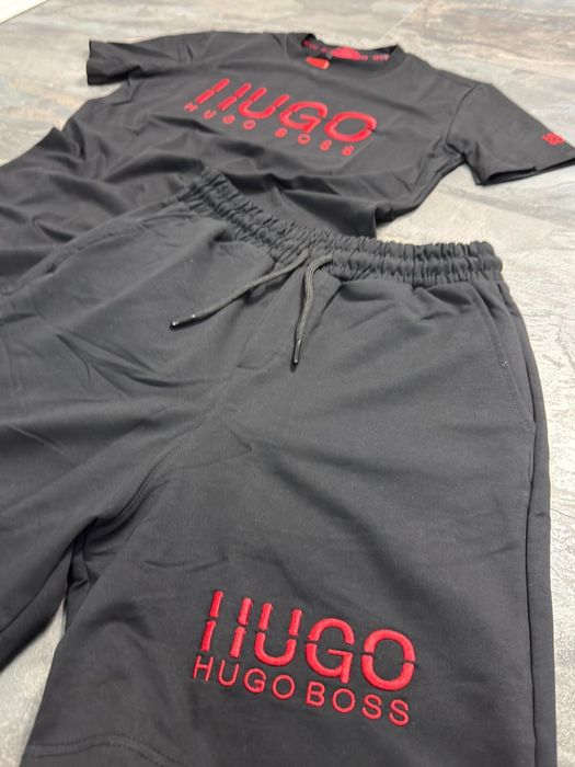 Мъжки летен комплект – тениска + къси панталони HUGO BOSS | Топ модел