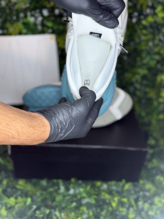 Adidași/Sneakers Balmain Unicorn white and blue