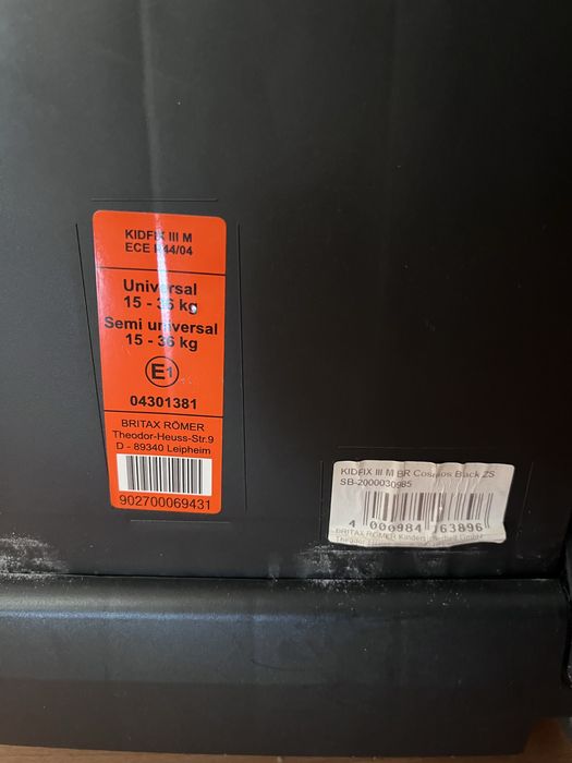 Scaun auto Britax Romer KIDFIX III M 15-36 kg ADAC 1,7