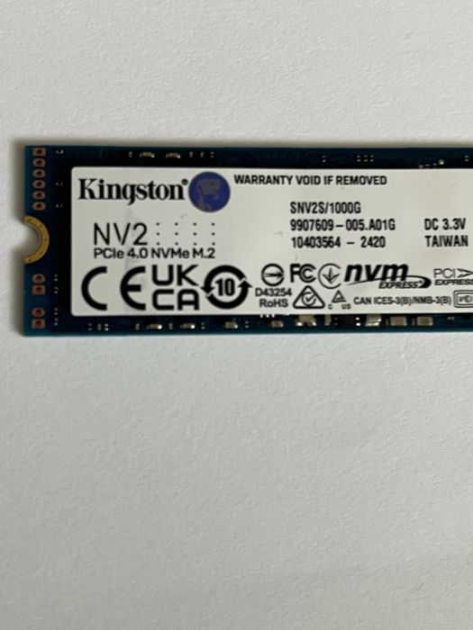 Solid State Drive (SSD) Kingston NV2  1TB PCIe 4.0 NVMe  M.2