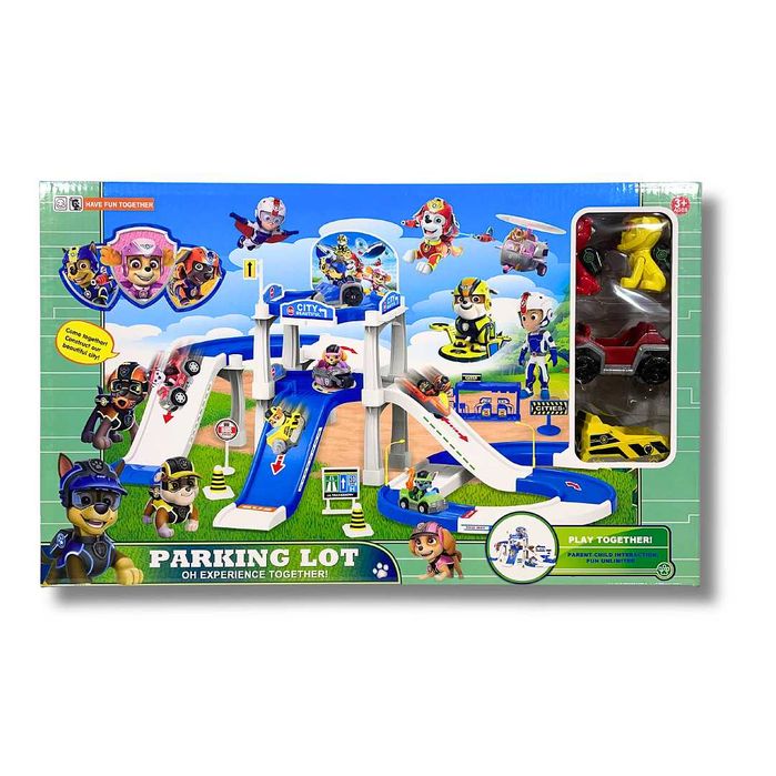 Пес Патрул Паркинг с Писта – Комплект с 2 Кученца и 2 Коли