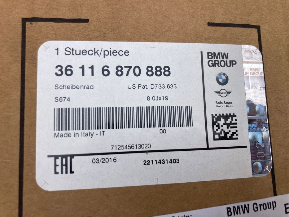 Janta aliaj 19 BMW seria 3 GT F34 Style 674 stil 674 R19