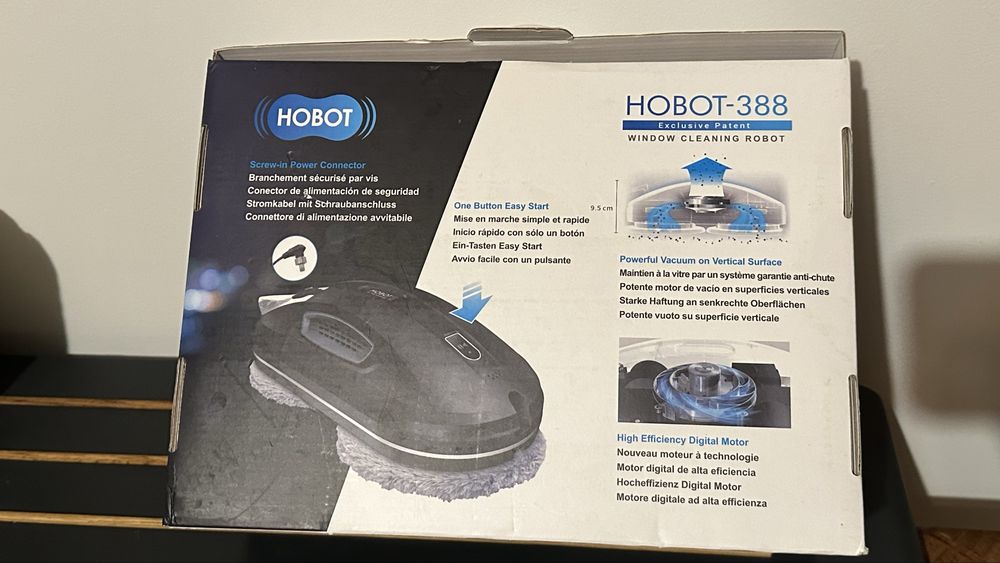 Robot curatare geamuri cu pulverizator HOBOT 388, UPS incorporat