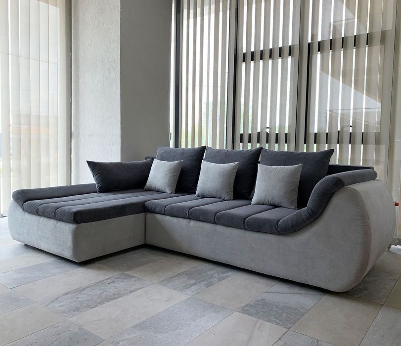 Canapea cu sezlong, extensibil, cu ladă