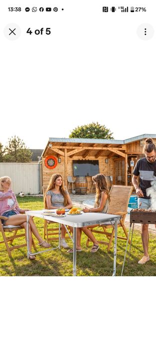 Сгъваема маса за къмпинг/риболов - налична само в черно