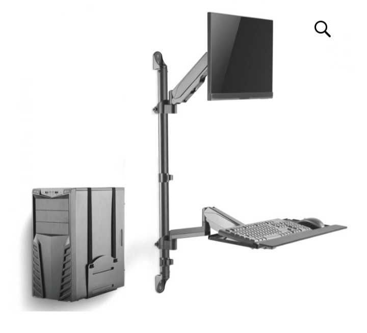 Стенен монтаж на работно място ,скоба за монитор, скоба за клавиатура