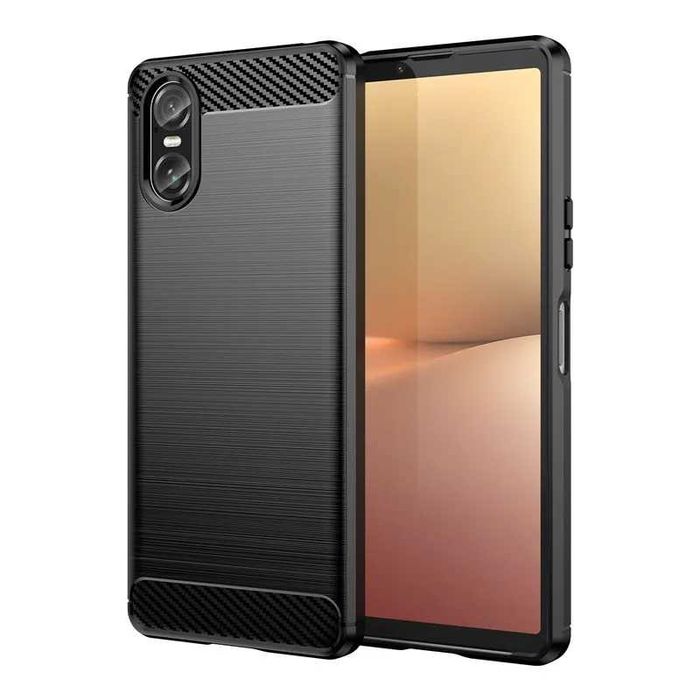 Sony Xperia 1 VI / 10 VI / 10V 5V 1V - Удароустойчив Кейс Гръб CARBON