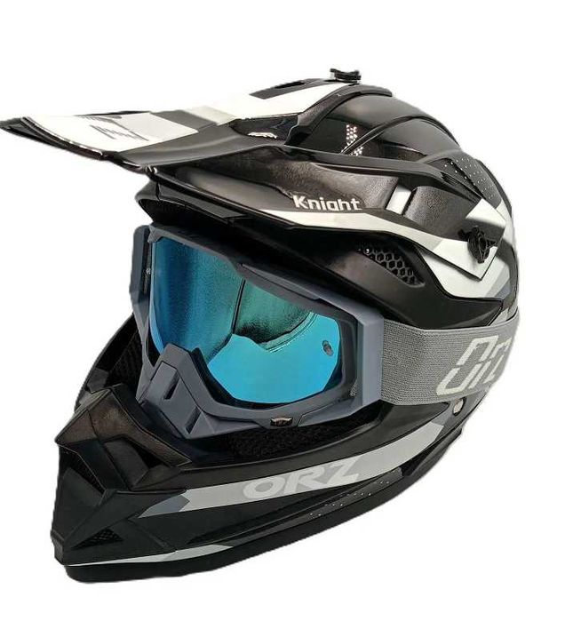 Каска Крос/Атв/Мотор с Очила ORZ комплект 4444