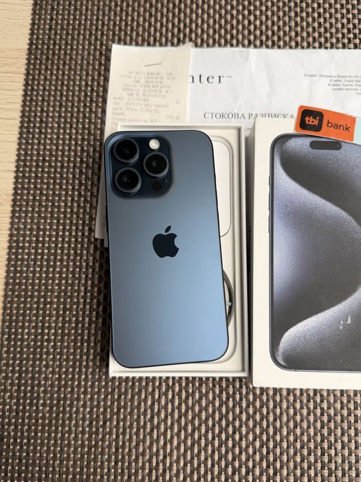 iPhone 15 Pro*ЛИЗИНГ 19€/м Blue tiranium  айфон 15 про 128
