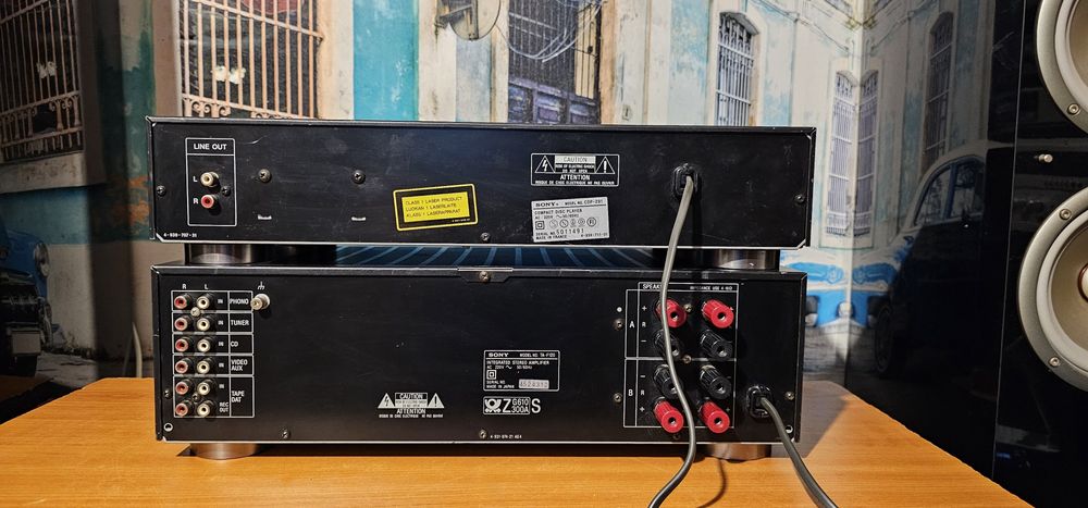 Muzica la cd player Sony CDP 291 sau amplificator statie Sony TA F 120