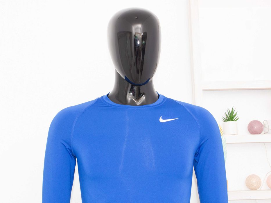Nike Pro Compression оригинална мъжка блуза синя Dri Fit дълъг ръкав М
