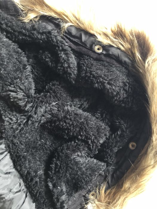 Geaca Iarna H&M Parka cu Gluga Blana Negru Barbati | Marime L