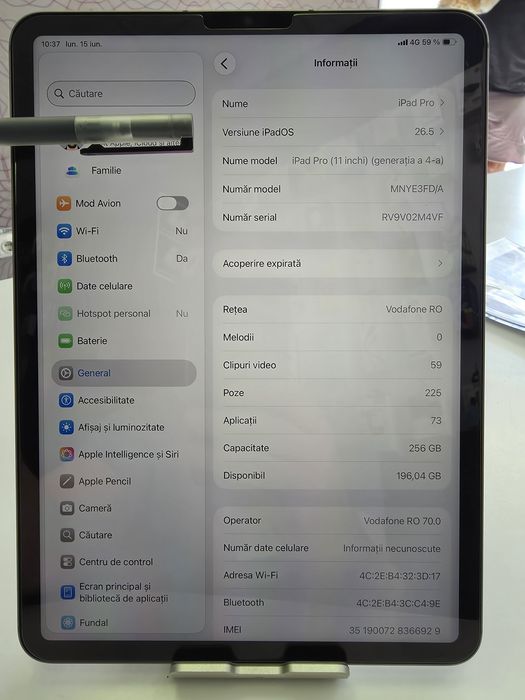 iPad Pro 11 M2, 256GB cellular