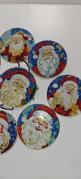 Set 8 suporturi cani/pahare Craciun