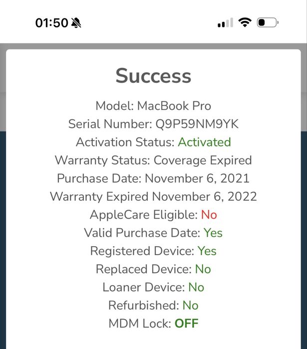 Apple MacBook Pro 16" (2021) M1 Pro, 16GB RAM, 512Gb SSD ,