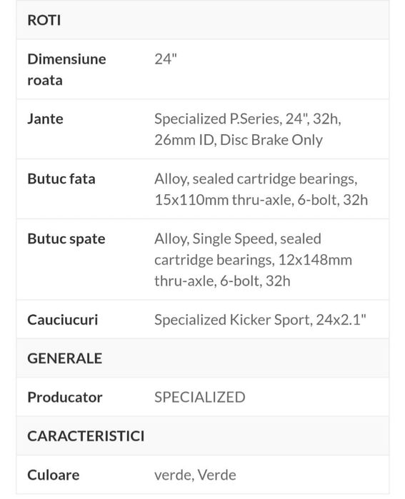 Vând bicicletă Specialized