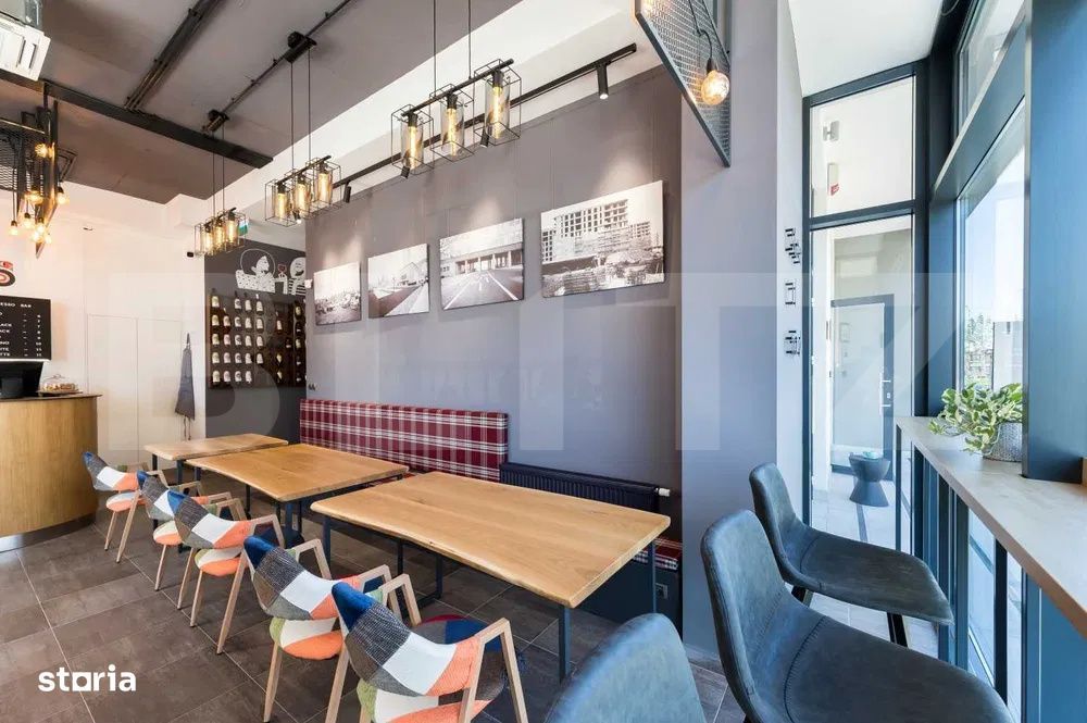 Spatiu comercial 55 mp | Cafenea complet amenajata | Coresi – Tracto