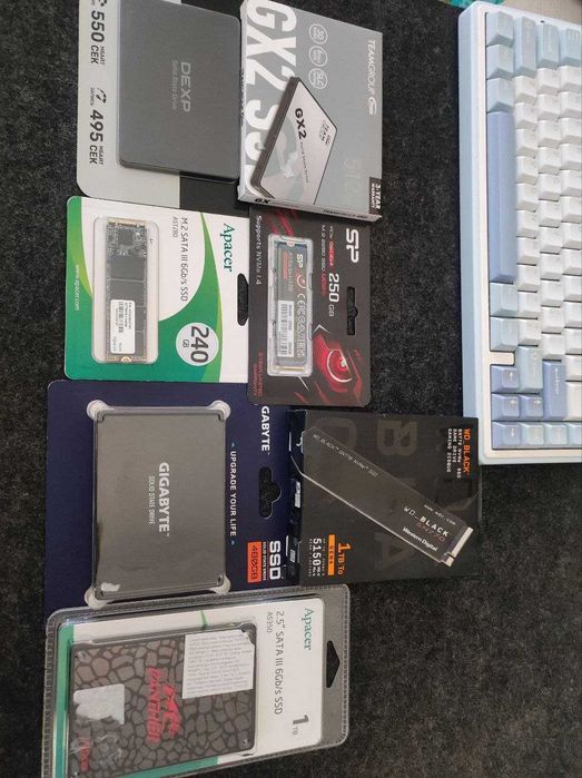 Новые SSD и NVME на 256/512/1000GB. Жесткий диск Toshiba 1TB