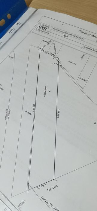 Teren Snagov Siliștea 14684mp intravilan. La 100m de lac.