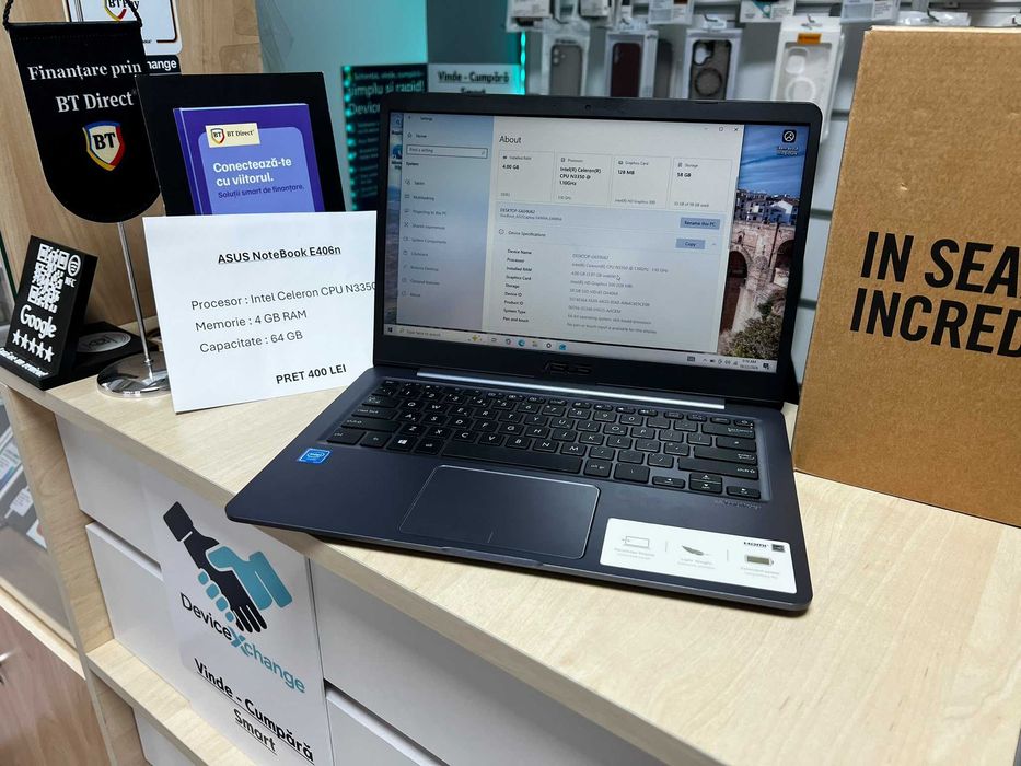 Laptop Asus NoteBook E406n N3350 Intel Celeron 4 GB Ram 64 GB * Garantie *Buy Back * deviceXchange