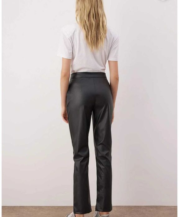Черен кожен панталон