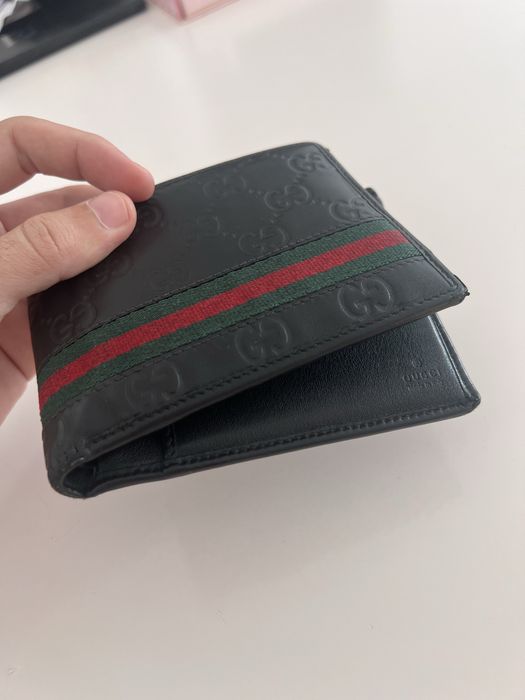 Portofel Gucci Guccissima Leather Web Bifold