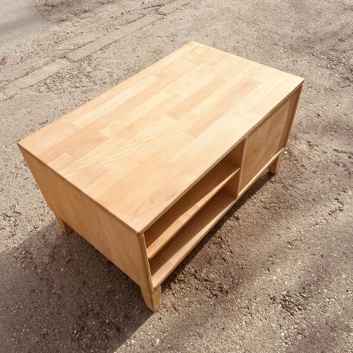 Масивен ТВ шкаф / холна маса – естествено дърво