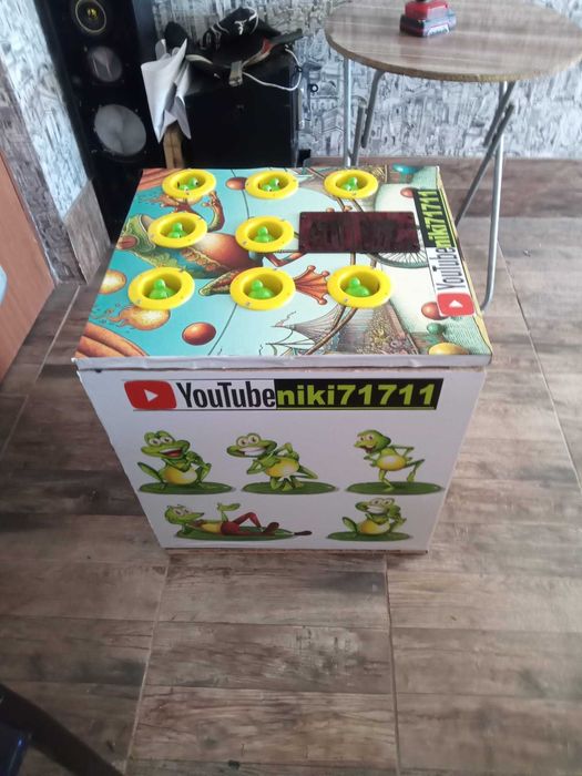 Игра с чук Детски електронен чук Жабки с монети  атракционен чук