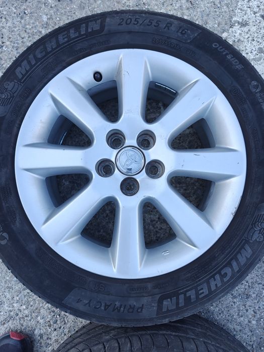 Jante Toyota 5x100mm, R16, Diametru gaura de centrare 54.1mm, ET45, 6 1/2  Cauciucuri vara Michelin Primacy 4 205 55 R16  echilibrate